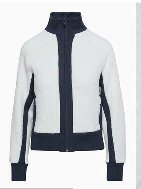 WILFRED FREE ARITZIA Coyote Fleece Mock Neck Zip-Up Jacket